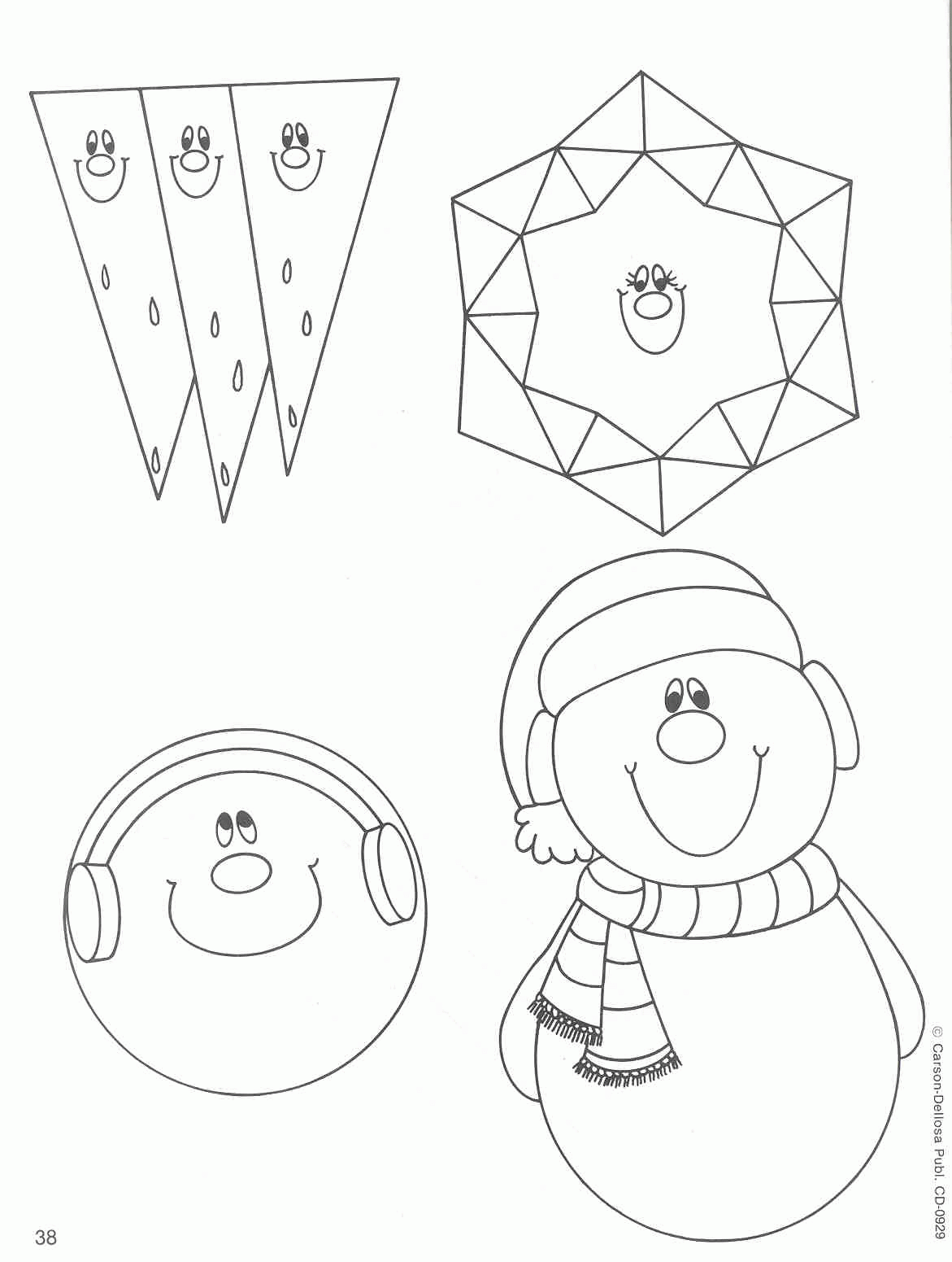 Bałwany kolorowanki